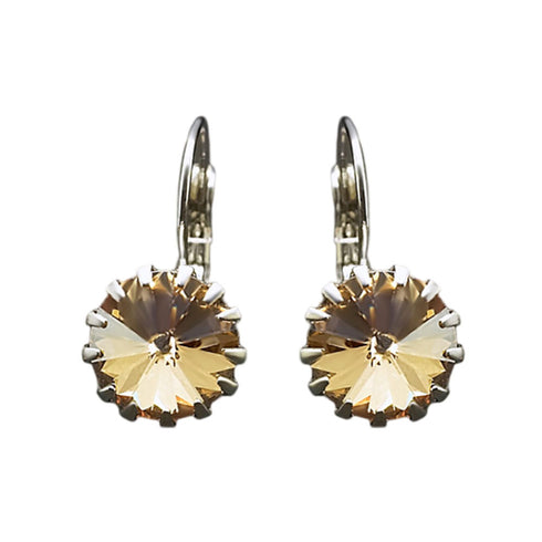 Auskarai "Vintāžš VI (Auksinė Šešėlis)" su Swarovski™ kristalais